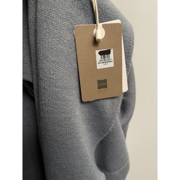 Look by M Everyday Cape Cardigan Blue Knit Casual One Size Fits Most - Picture 8 of 8